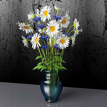 Delicate Daisy Bouquet 3D model image 1 