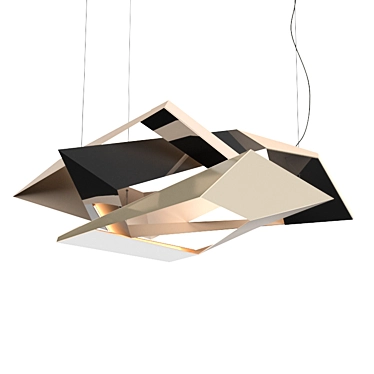 Reflective Steel | Polygon Pendant 3D model image 1 