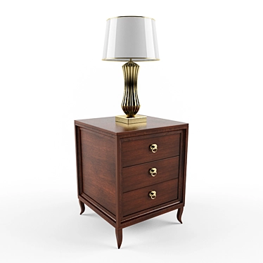 Elegant Table Lamp Combo 3D model image 1 