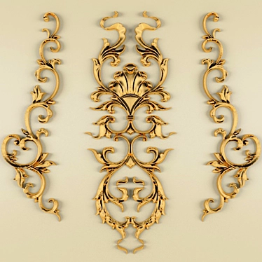 Elegant Stucco Pattern 3D model image 1 