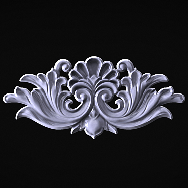 Elegant Embossed Decor 3D model image 1 