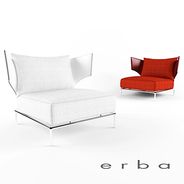 Erba Italia Abbraccio: Elegant Italian Chair 3D model image 1 