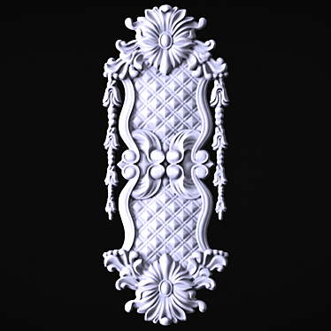 Elegant Embossed Decor 3D model image 1 