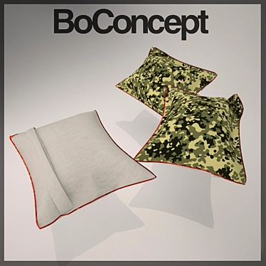 Camouflage Pillow: Stylish and Comfortable 3D model image 1 