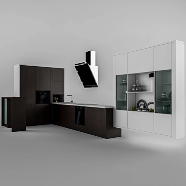 Contemporary Style Kitchen 3D model image 1 
