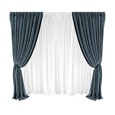 Modern Style Curtains 3D model image 1 