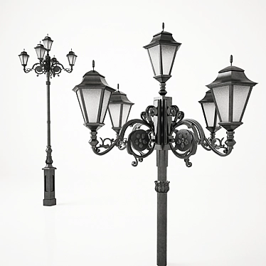 Urban Glow Street Light 3D model image 1 