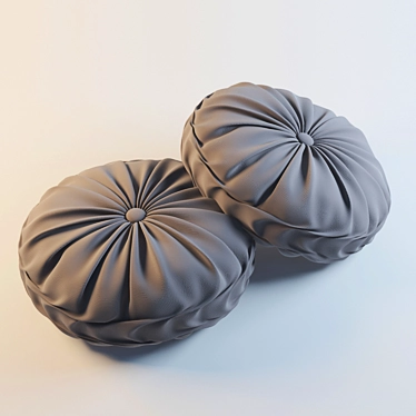 Round Cushions 3D model image 1 