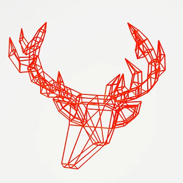 Title: Elegant Deer Head Sculpture 3D model image 1 