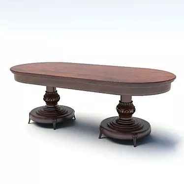 Classic Room Table 3D model image 1 