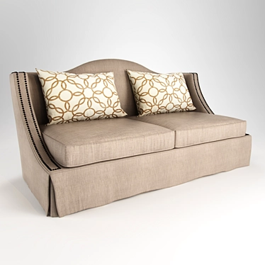 Elegant 3-Seater Sofa 3D model image 1 