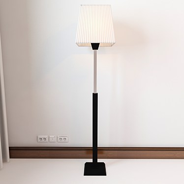 ArtL FUSION A1295PN-1BK: Elegant Floor Lamp with Italian Craftsmanship 3D model image 1 