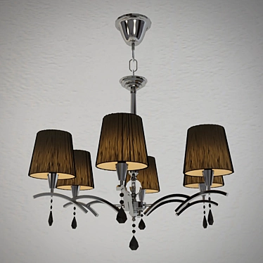 Maytoni Modern 4-Light Chrome Chandelier 3D model image 1 