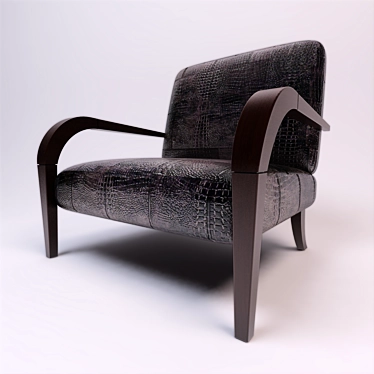 Elegant Artdeco Armchair: Smania Flora 3D model image 1 