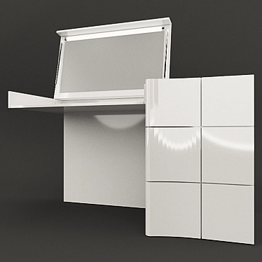 Elegant White Vanity Table: ARMONIA NIGHT 3D model image 1 