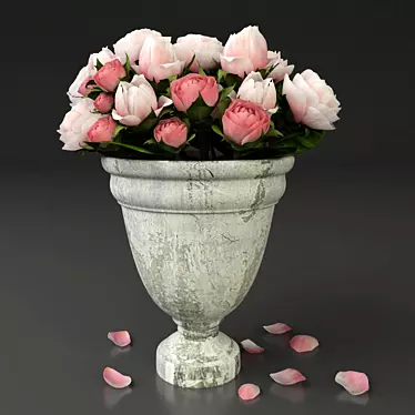 Elegant Rose Bouquet 3D model image 1 