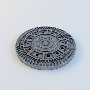 Durable Iron Manhole for Urban Networks 3D model image 1 