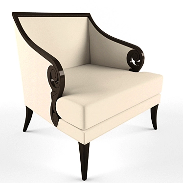 Contemporary Grandeur: Jude Lounge Chair 3D model image 1 