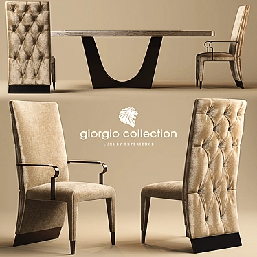 Elegant Dining Set: Giorgio Chairs 3D model image 1 