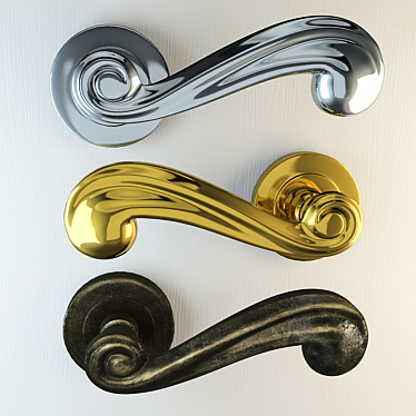 Morelli Plaza Door Handle 3D model image 1 