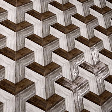 High-Resolution Textured Parker Parquet 3D model image 1 