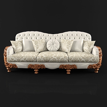 Luxury Golden Domus Sofa 3D model image 1 