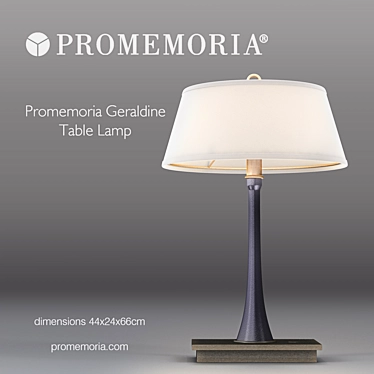 Touch-Controlled Redwood Table Lamp 3D model image 1 