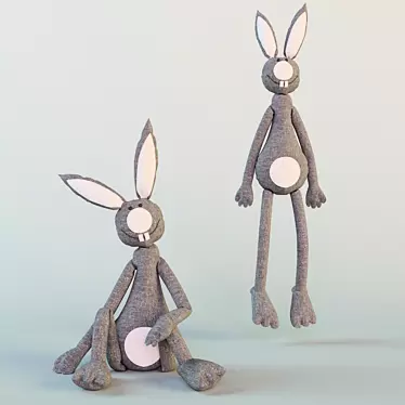 Title: Double the Fun with Rabbit Toys 3D model image 1 