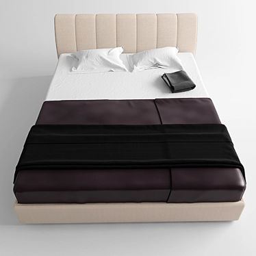 Vegas Barbara Bed: Sleek & Stylish Slumber 3D model image 1 