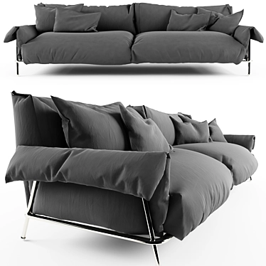 Sleek Chat 12 Sofa 3D model image 1 