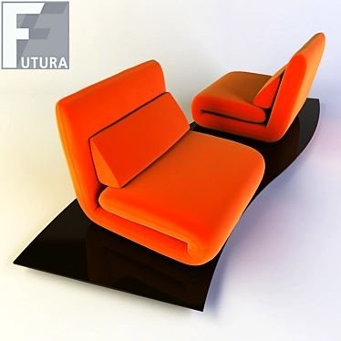 Futura Le Vele: Multi-Position Recliner with Reversible Cushions 3D model image 1 
