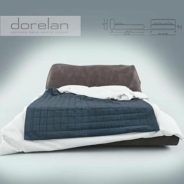 DORELAN SHARPEI: Luxurious Italian Bed 3D model image 1 