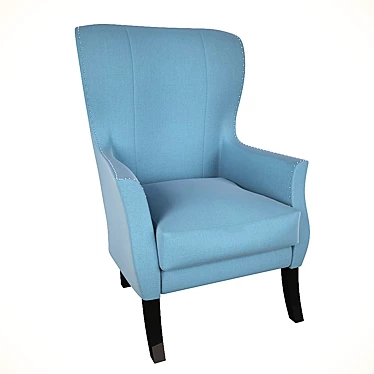 Cozy Vegas Light Blue Armchair 3D model image 1 