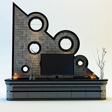 Modern TV Stand - Stylish and Functional 3D model image 1 