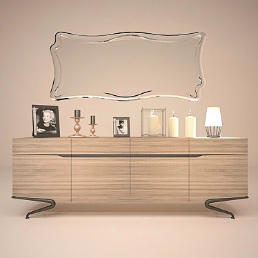 CANTORI Arturo Modern Gray Sideboard 3D model image 1 