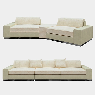 Luxury Miami Sofa by Rugiano 3D model image 1 