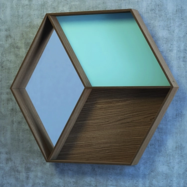 Ferm Living Oak Mirror: Stylish Wall Wonder 3D model image 1 