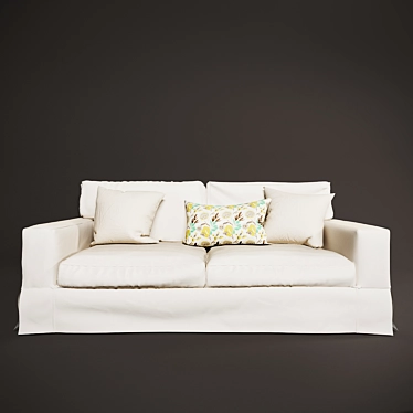 Cozy PB Square Sleeper Sofa 3D model image 1 