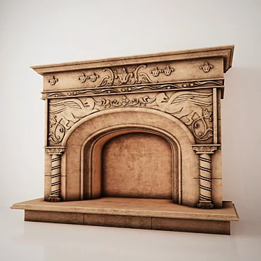 Timeless Elegance: Classic Fireplace 3D model image 1 