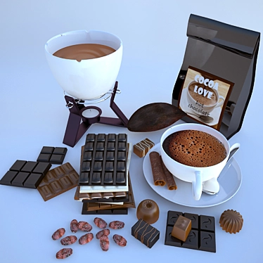 Decadent Chocolate Decor Kit. 3D model image 1 