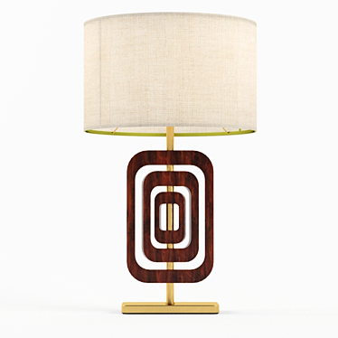 Chestnut Wood Modern Table Lamp 3D model image 1 