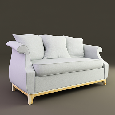 ElegantLouvre 750 Sofa 3D model image 1 