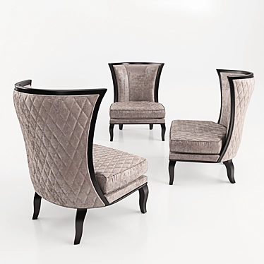 Byron Accent Chair: Sleek & Stylish 3D model image 1 