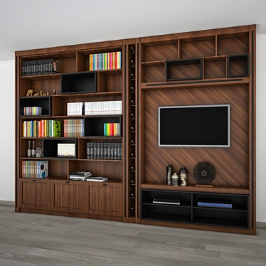 3D MAX TV Unit with Materials 3D model image 1 