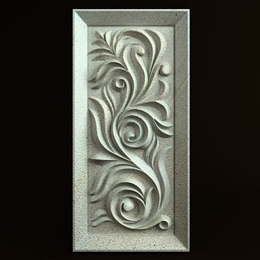 Elegant 3D Carved Ornament 3D model image 1 