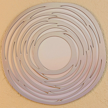 Modern Circle Silver Mirror 3D model image 1 