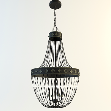 Classic Four-Light Coptic Chandelier 3D model image 1 