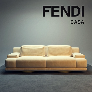 Luxurious Fendi Casa Artu Sofa 3D model image 1 