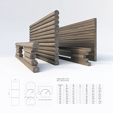 Title: Log & Lumber Walls 3D model image 1 