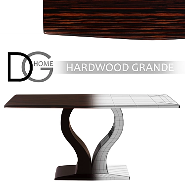 Elegant Ebony Dining Table 3D model image 1 